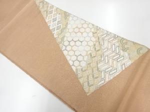 アンティーク　古典柄に花唐草模様織出し袋帯（材料）